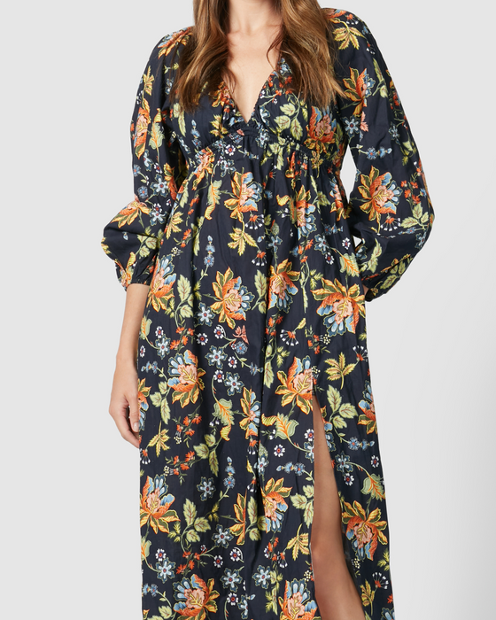 Oslo Dress - Navy Floral