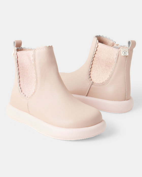 Heidi Leather Boot - Pink