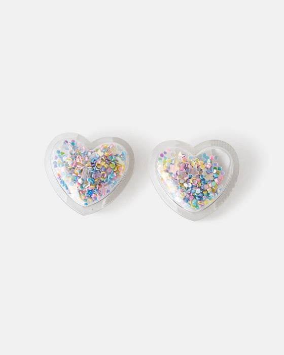 Walnut Charms - Glitter Hearts