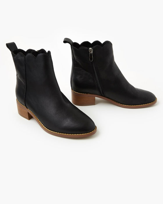 Gemma Leather Boot - Black