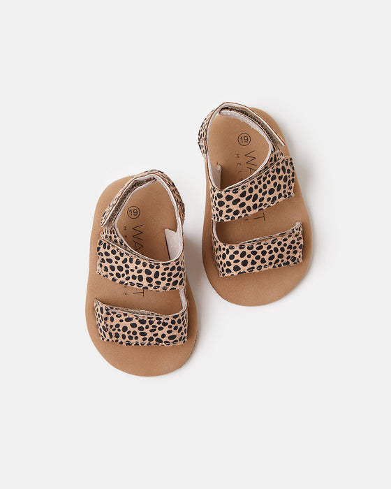 Mini Bertie Sandal - Tan Cheetah