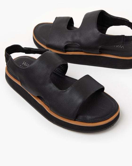 Cruz Leather Sandal - Black