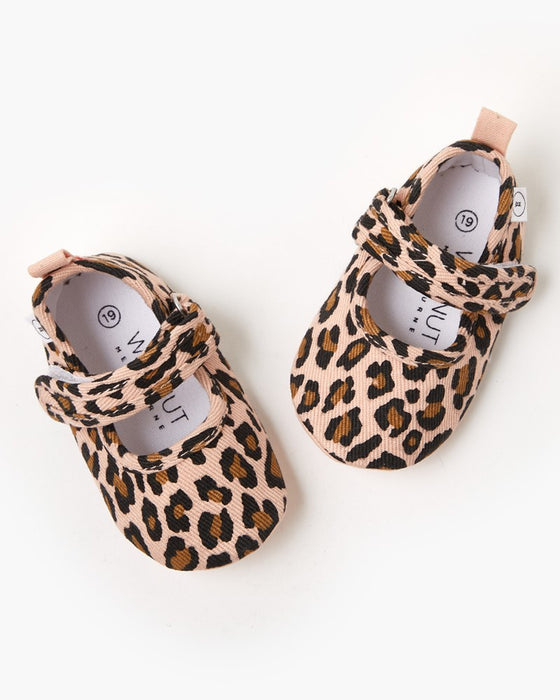 Baby Mary Jane Canvas - Blush Leopard