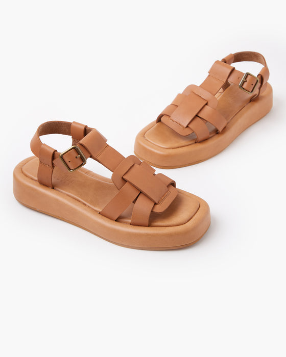 Siena Leather Sandal - Tan