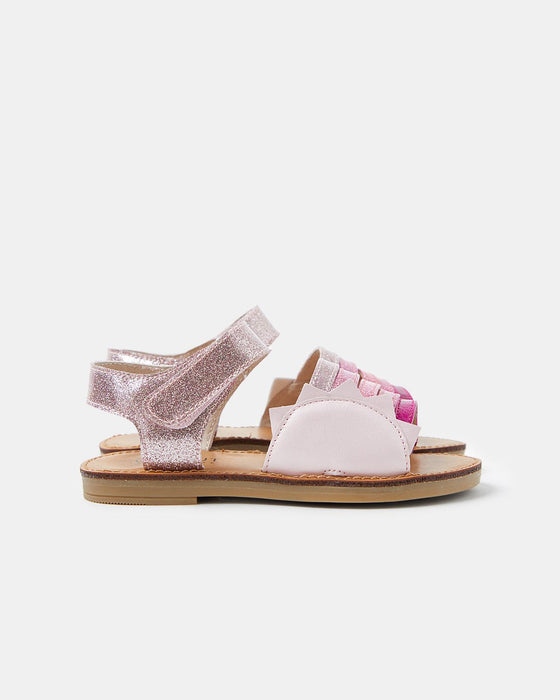 Roxie Sandal - Pink Glitter