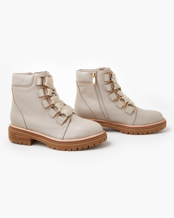 Ollie Leather Boot - Dove