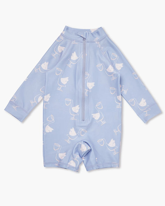 Pippie Long Sleeve Swimsuit - Pelican Party