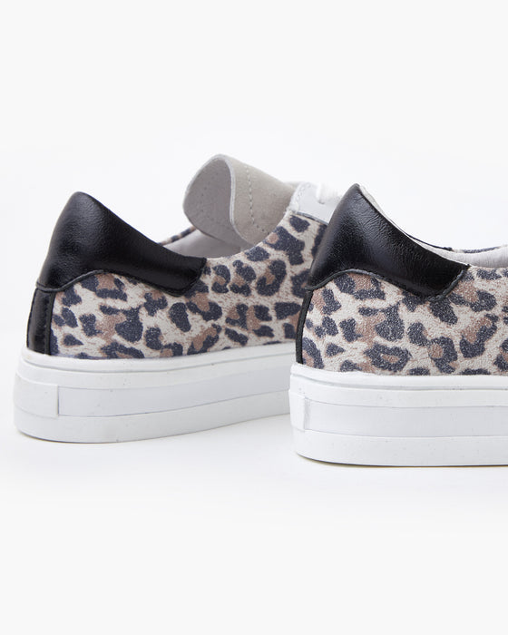 Sammy Leather Sneaker - Beige Leopard
